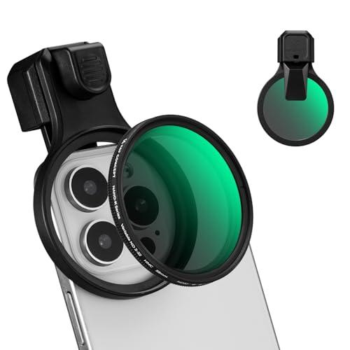 K&amp;F CONCEPT 可変NDフィルター 58mm フィルタークリップ+ND2-32フィルター 減...