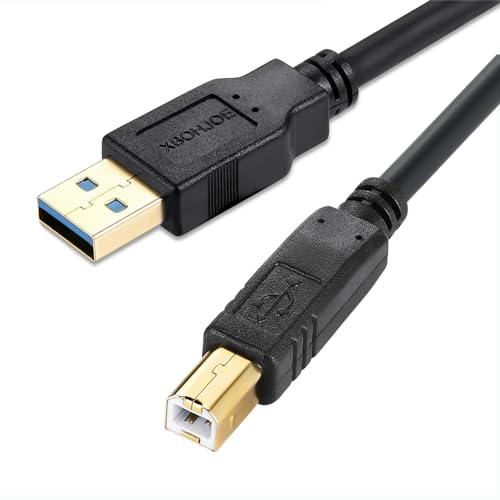 XBOHJOE USB 2.0 プリンターケーブル Aオス-Bオス 金メッキコネクタプリンター＆スキ...