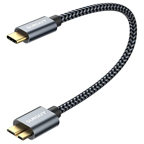 SUNGUY USB C to Micro B 3.1 ケーブル 0.3M 最大10Gbps 高速デ...