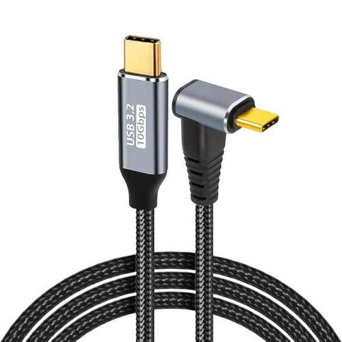 USB-C &amp; USB-C ケーブル L字 1M Type-c ケーブル USB3.1 Gen2(1...