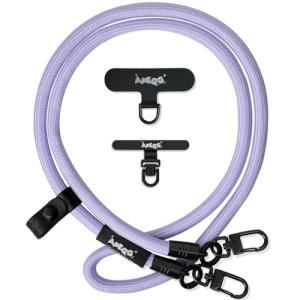 APEGG スマホストラップ 首掛け 携帯ストラップ スマホショルダー ネックストラップ 太め 肩掛け 斜め掛け 120cm 長さ調節 落下防止