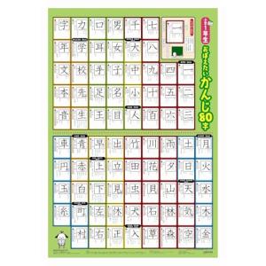 学習指導要領対応小学1年生 おぼえたいかんじ80字 (キッズレッスン 学習ポスター)