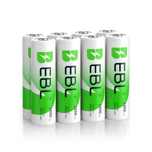 EBL 単3電池 充電式 8個パック ケース付き 2800mAh ニッケル水素充電 単三電池 充電池...