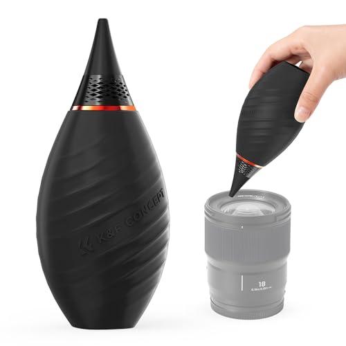 K&amp;F CONCEPT カメラ用ブロアー 短口 エアダスター シリコン製 大容量 握りやすい レンズ...
