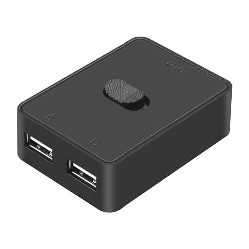 CERRXIAN USB2.0スイッチセレクター USB KVMスイッチャアダプタ 双方向USB共有...