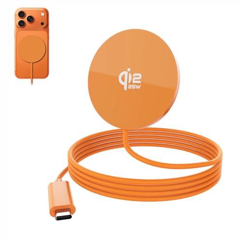 Mag Safe充電器 25W Qi2認証 マグネット式 ワイヤレス充電器 急速充電 対応iphon...