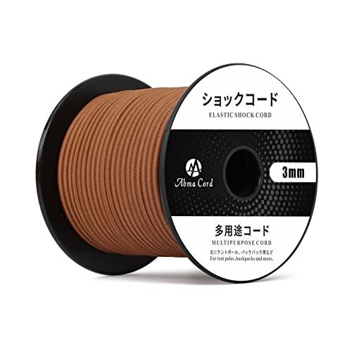 Abma Cord ショックコード バンジーコード 3mm 弾性 ゴム紐 ゴムロープ テントポール ...
