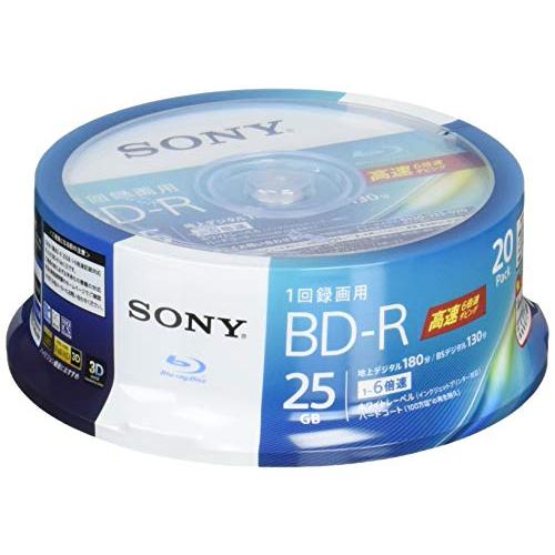 ソニー ブルーレイディスク BD-R 25GB (1枚あたり地デジ約3時間) 1回録画用 20枚入り...