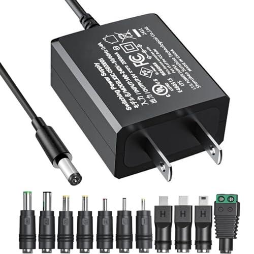 汎用ACアダプター 5V パワーサプライ 電源アダプター AC100V→DC5V 2A 1.5A 1...