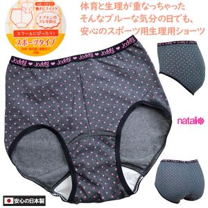 サニタリーショーツ 日本製 ガールズ キッズ スポーツ用 おしゃれ 生理用ショーツ パンツ 綿混 中高校生 スクール 通学 脇縫い目なし