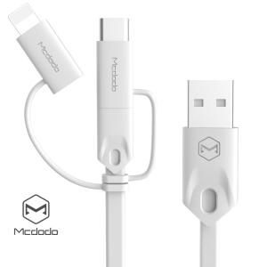ライトニングケーブル 3in1 iphone アンドロイド type c 充電ケーブル 1m ホワイト Mcdodo日本 一年保障