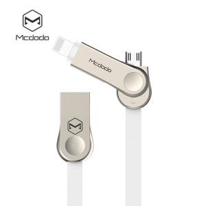iphone android ライトニング micro usb 2in1 充電ケーブル 1.2m ホワイト Mcdodo日本 一年保障