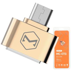 usb → micro usb 変換 アダプタ USB A 機器からマイクロusb へ ホワイト ゴールド Mcdodo日本 一年保障 送料無料