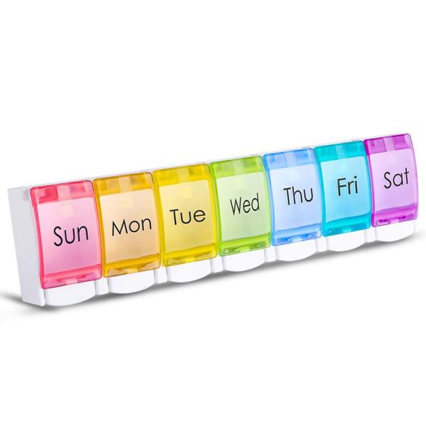 Opret 薬ケース 携帯 ピルケース くすりいれケース 1週間 1日1回 習慣薬箱 薬入れ コンパ...