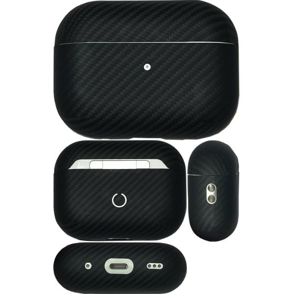 AirPods Pro (第2世代) 専用 純度99%カーボン 保護ケース マットブラック WORL...