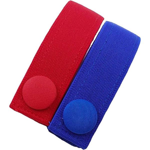 透析用 止血バンド 止血帯 駆血帯 ホスピバンド (ブルー×レッド2pcs) ワンタッチバンド(Sサ...