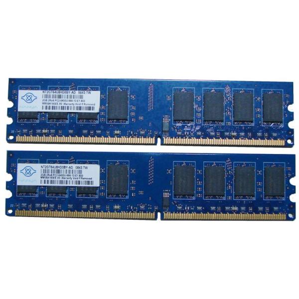 Nanya PC2-6400U (DDR2-800) 2GB x 2枚組み 合計4GB 240pin...