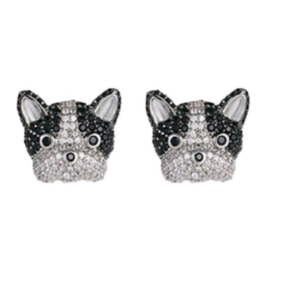 LOVES（ラブズ）ピアス 犬 フレンチブルドッグ ボストンテリア 顔 キラキラ ギフト インスタ映...