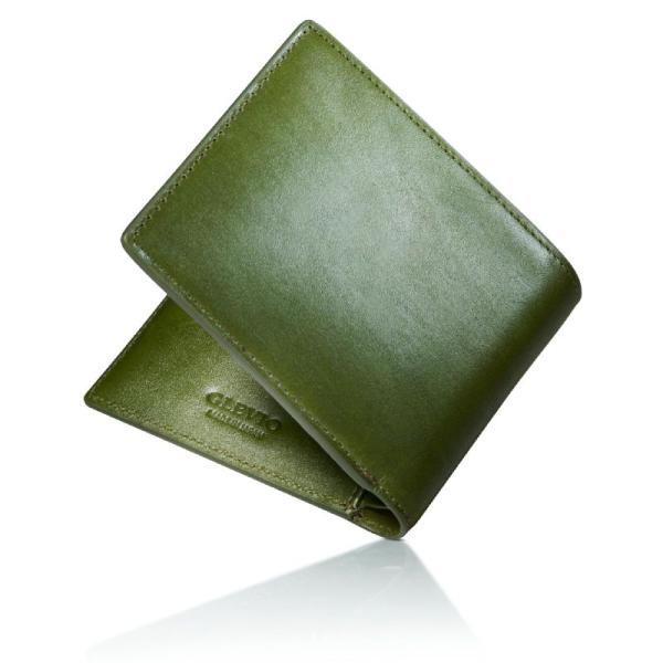 GLEVIOグレヴィオ 栃木レザー 二つ折り 財布/一流 の 財布 職人 が 作る/ミニ財布 メンズ...