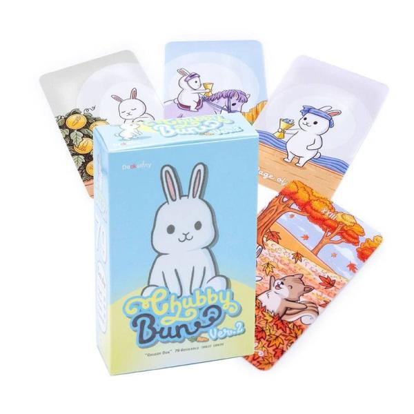 ぽっちゃりパンうさぎタロットカード,Chubby Bun Rabbit Tarot,tarot ca...