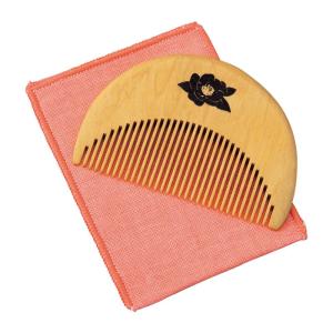 【未使用】本つげ櫛　お六ぐし　15cm 木曽伝統工芸品 お六櫛 とかし櫛 ミネバリ 4寸 椿油仕上げ 持ち運びに
