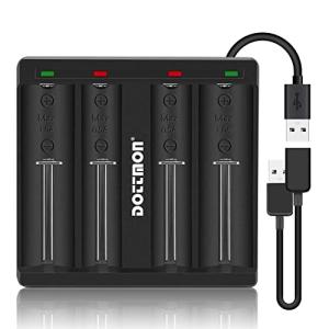 4スロットバッテリーチャージャー 18650 USBチャージャー
