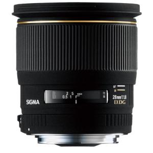 SIGMA 単焦点広角レンズ 28mm F1.8 EX DG ASPHERICAL MACRO キヤノン用 フ (中古品)｜natsumestore