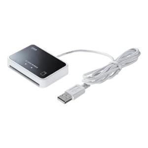 サンワサプライ 公的個人認証サービス e-Tax対応 接触型ICカードリーダライタ AD(中古品)