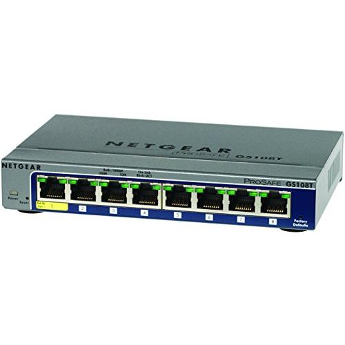 NETGEAR レイヤー2スマートスイッチ ギガビット8ポートVLAN QoS ACL LAG Po...