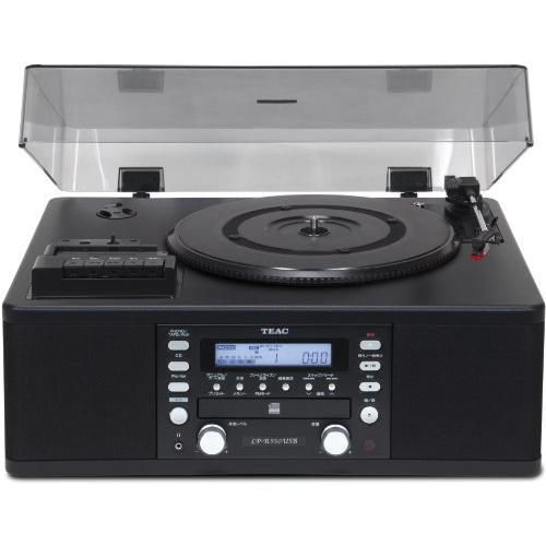 TEAC CDレコーダー ターンテーブル/カセットプレーヤー付 LP-R550USB-B(中古品)
