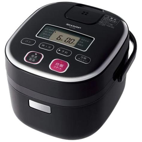 シャープ 電子ジャー炊飯器0.54Lタイプ ブラック系 KS-C5G-B(中古品)