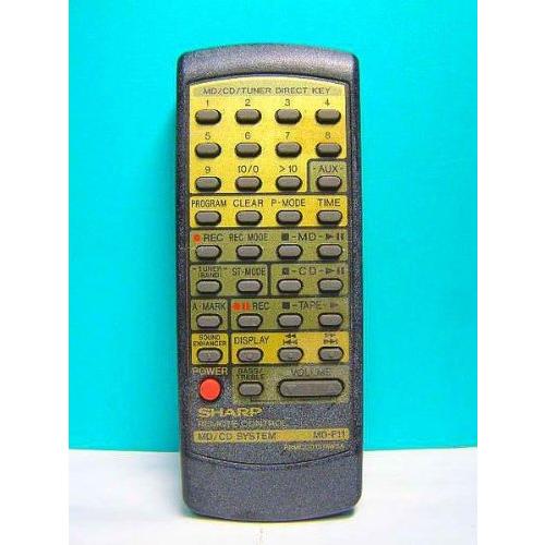 シャープ オーディオリモコン MD-F11 RRMCG0187AWSA(中古品)