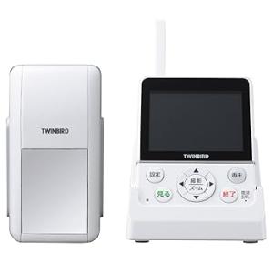 TWINBIRD ワイヤレス・ドアスコープモニター DoNaTa(ドナタ) ホワイト VC-J(中古...
