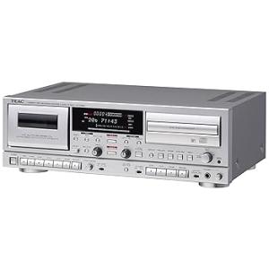 【美品】TEAC AD-RW950 CDカセットレコーダー ① TEAC CDレコーダー/カセットデッキ シルバー AD-RW950-S(中古品