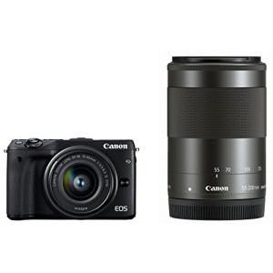 Canon ミラーレス一眼カメラ EOS M3 ダブルズームキット(ブラック) EF-M15-(中古品)