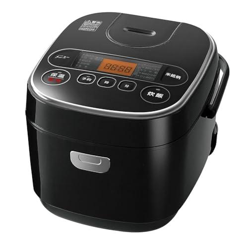 アイリスオーヤマ 炊飯器 5.5合 一人暮らし 31銘柄炊き分け ブラック マイコン式(中古品)