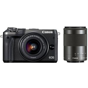 Canon ミラーレス一眼カメラ EOS M6 ダブルズームキット(ブラック) EF-M15-(中古品)