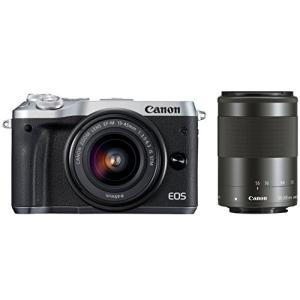 Canon ミラーレス一眼カメラ EOS M6 ダブルズームキット(シルバー) EF-M15-(中古品)