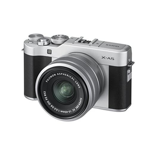 FUJIFILM ミラーレス一眼カメラ X-A5レンズキット シルバー X-A5LK-S(中古品)