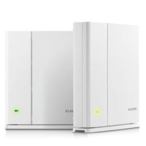 エレコム メッシュ WiFiルーター 無線LAN 親機＋中継器セット 11ac 1733＋800Mbp(中古品)