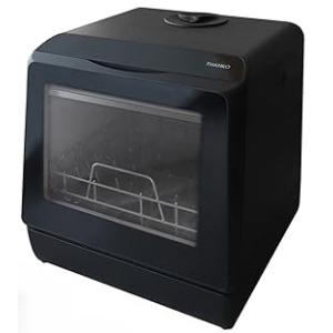 THANKO 水道いらずのタンク式食器洗い乾燥機 「ラクア」 (ホワイト/マットブラッ(中古品)