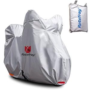Rosefray バイクカバー 6L-BOX 210D 厚手 255cmまで対応 スマートサイズ 高機能 撥水 UVカット 大型 車体カバー 耐候性