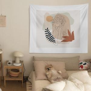 タペストリー 韓国 おしゃれ シンプル 可愛い 壁掛け 大判 北欧 線画 ラインアート ベッドサイド 吊り布 ファブリックポスター インテリア 色付き Item 0018 Natty Company 通販 Yahoo ショッピング