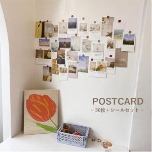 ポストカード イラスト 30枚セット ステッカー付 おしゃれな韓国スタイル デザイン インテリア 写真 カード はがき 壁飾り Item 0027 Natty Company 通販 Yahoo ショッピング