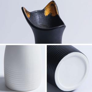 花瓶 ねこ モチーフ フラワーベース 陶器 白...の詳細画像4