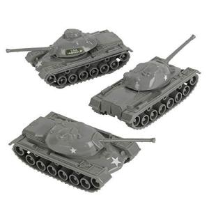 TimMee Toy Tanks for Plastic Army Men - Gray WW2 3pc - Made in USAの商品画像