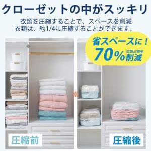 圧縮袋 布団 衣類 大容量 掃除機不要 立体 ...の詳細画像1