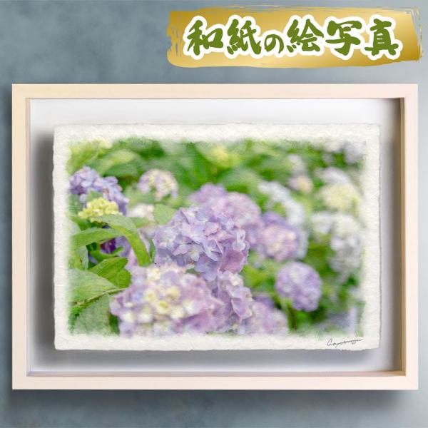 風水 玄関 絵画 絵 インテリア アートパネル 風景画 夏 ピンク 花の絵 和紙の絵写真「薄ピンク色...