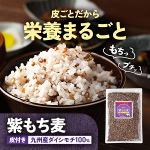 国産 佐賀県産 皮付き紫もち麦 500g 食物...の詳細画像1
