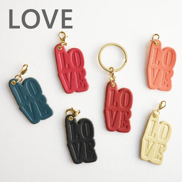 バッグチャーム 革 LOVE かわいい ネームタグ  おしゃれ hoshinootoブランド